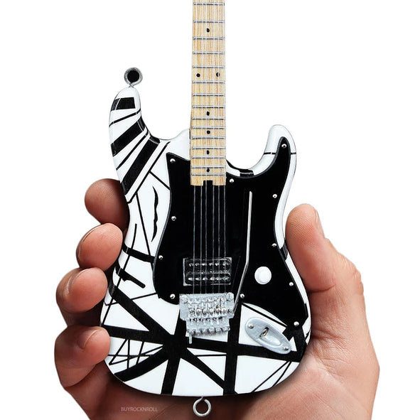 AXE HEAVEN EVH Black & White VH1 Eddie Van Halen Mini Guitar Replica Collectible