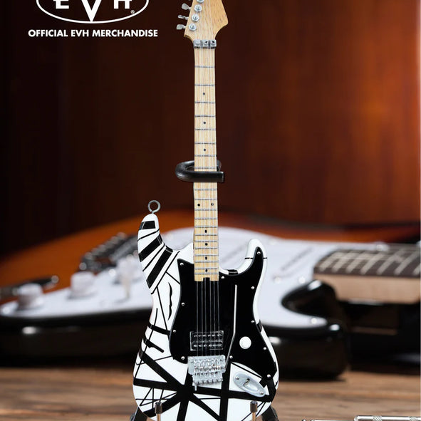 AXE HEAVEN EVH Black & White VH1 Eddie Van Halen Mini Guitar Replica Collectible
