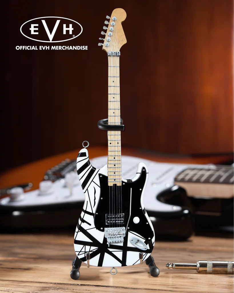 AXE HEAVEN EVH Black & White VH1 Eddie Van Halen Mini Guitar Replica Collectible