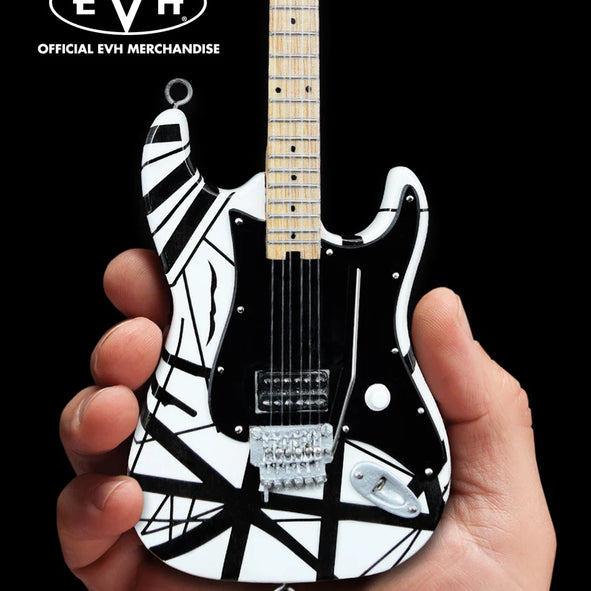 AXE HEAVEN EVH Black & White VH1 Eddie Van Halen Mini Guitar Replica Collectible