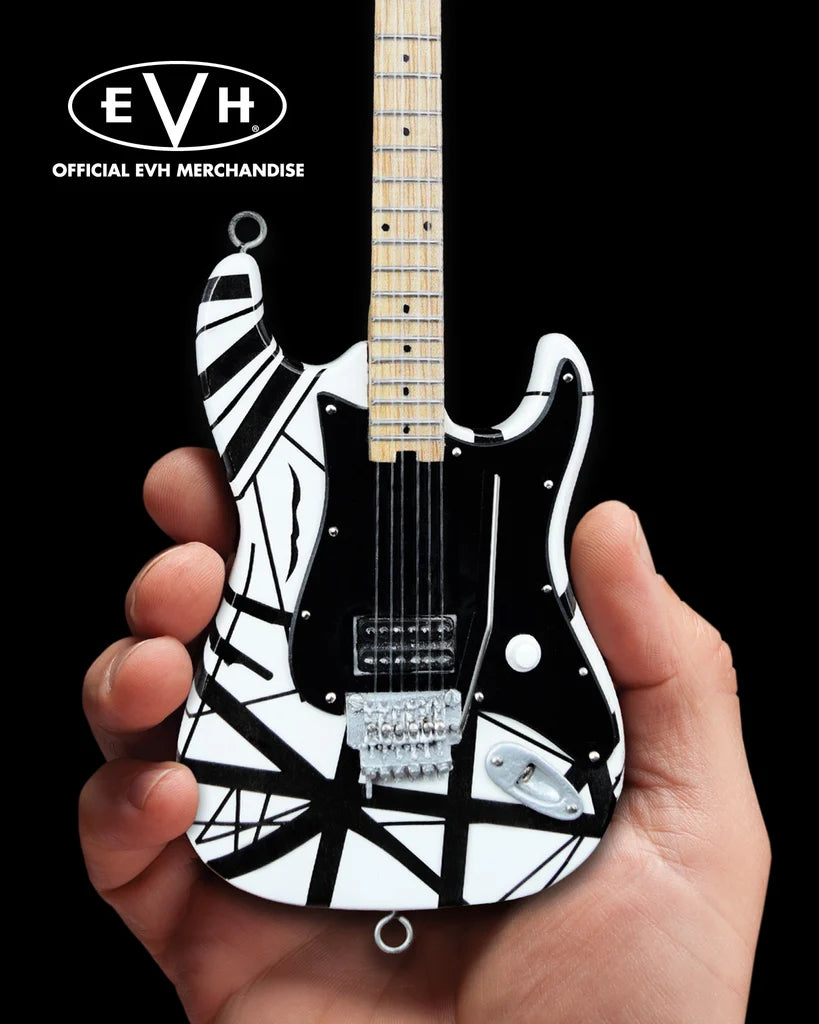 AXE HEAVEN EVH Black & White VH1 Eddie Van Halen Mini Guitar Replica Collectible