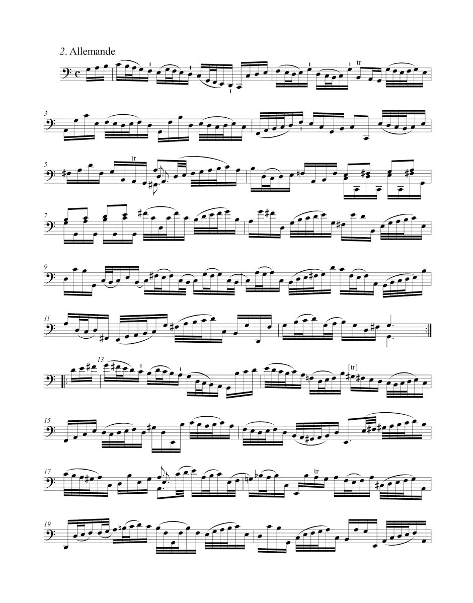 Baerenreiter Bach Six Suites for Violoncello solo BWV 1007-1012