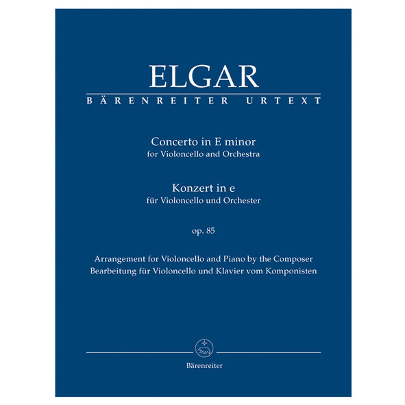 Baerenreiter Elgar Concerto for Violoncello and Orchestra in E minor op. 85