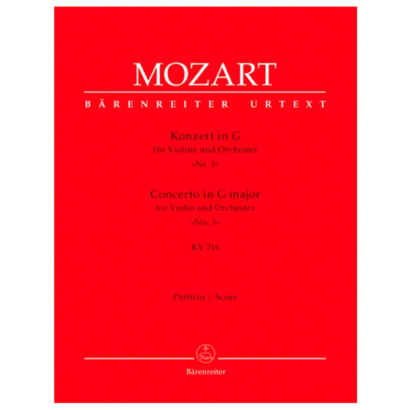 Baerenreiter Mozart Concerto for Violin and Orchestra no.3 in G major K.216