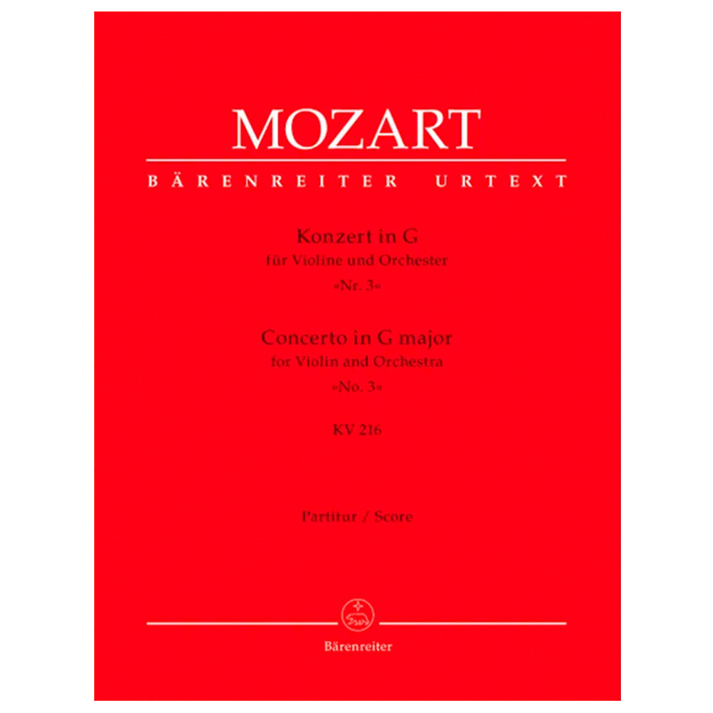 Baerenreiter Mozart Concerto for Violin and Orchestra no.3 in G major K.216