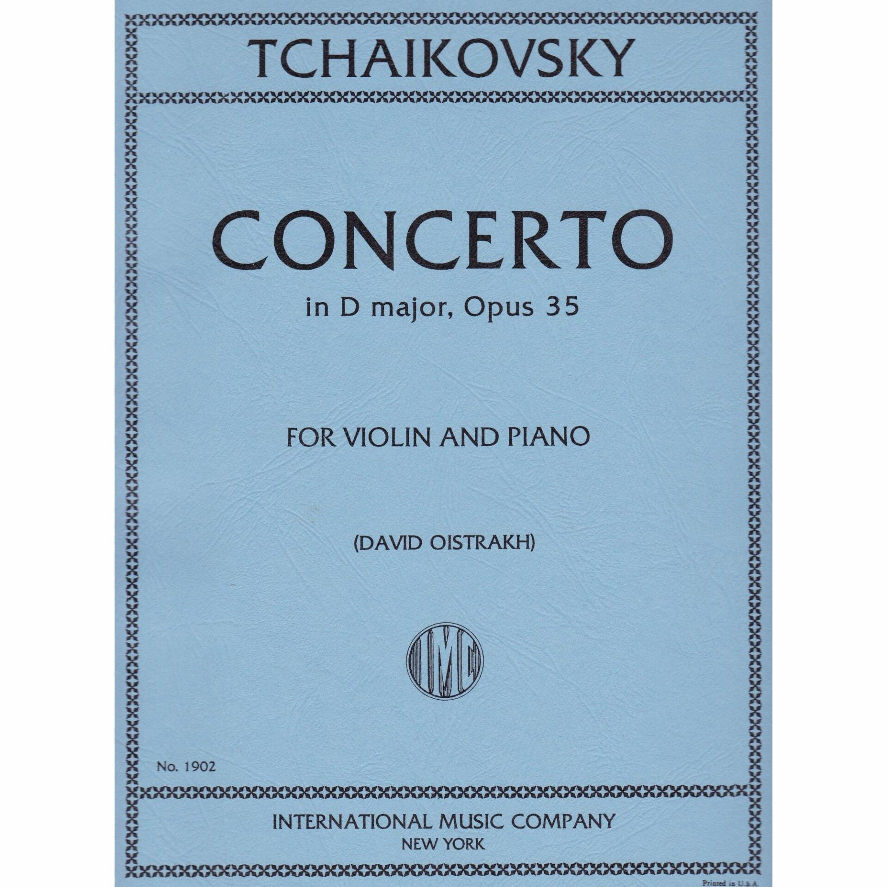 Tchaikovsky Concerto in D Major Op. 35, for Violin and Piano