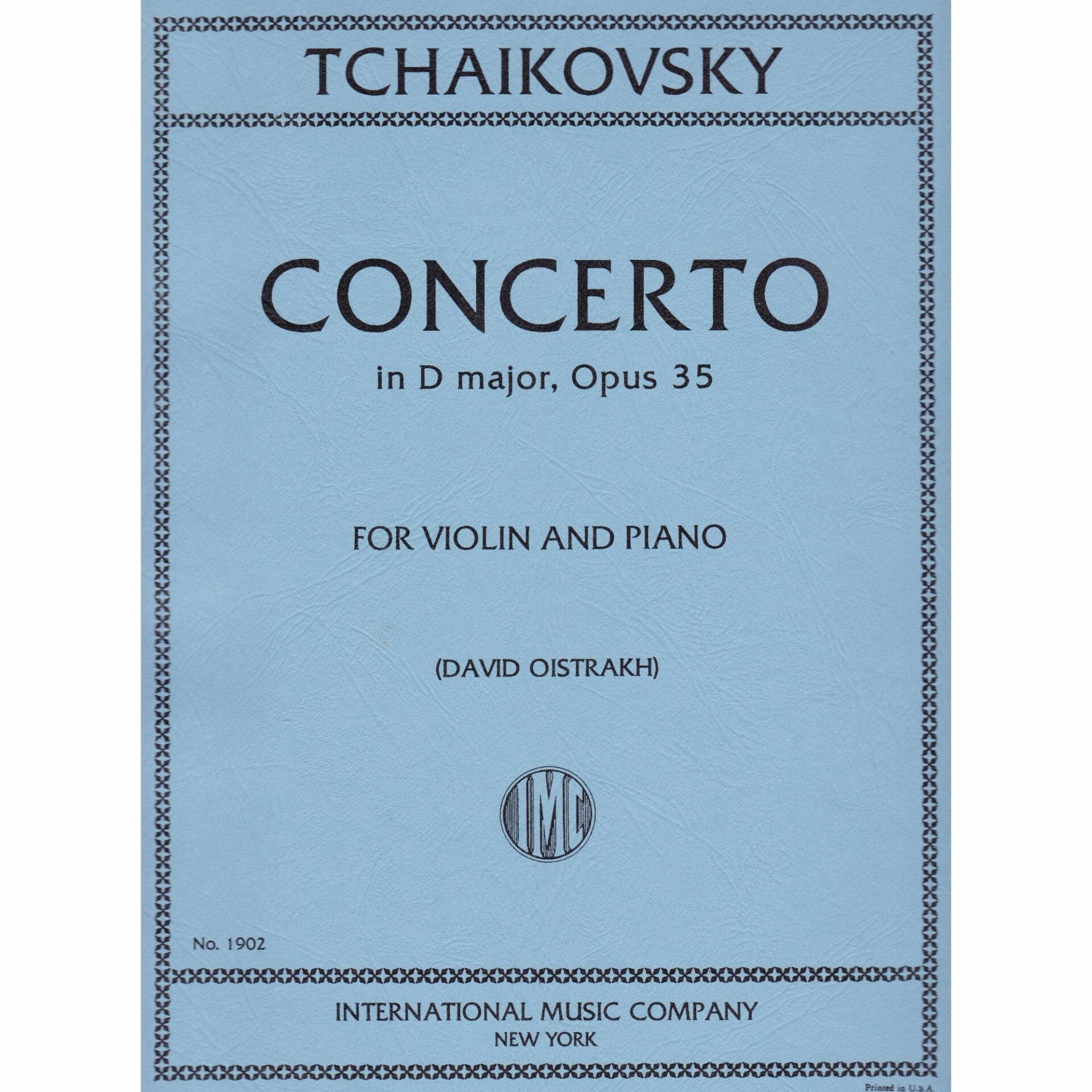 Tchaikovsky Concerto in D Major Op. 35, for Violin and Piano