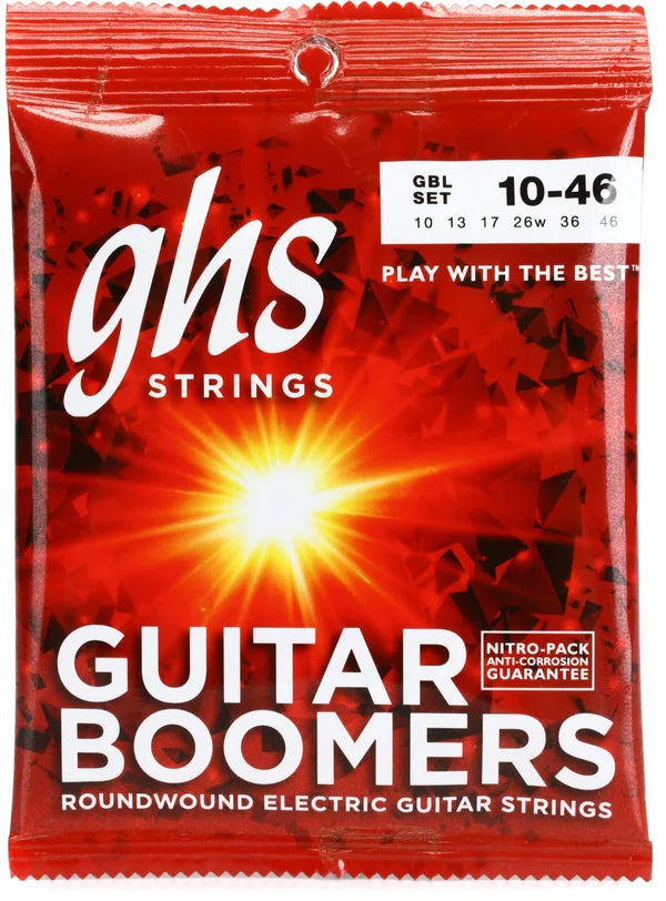 GHS GBL Boomers Electric Guitar Strings Light 10-46 (6-Pack)