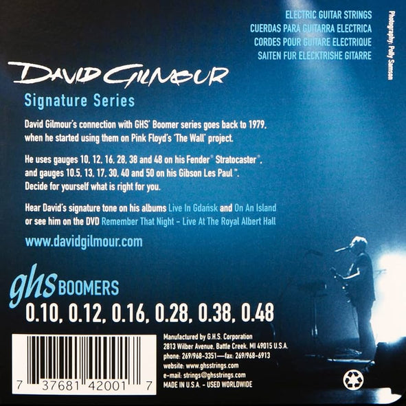 GHS GB-DGF Boomers David Gilmour Signature Electric Guitar Strings 10-48 (4-Pack)