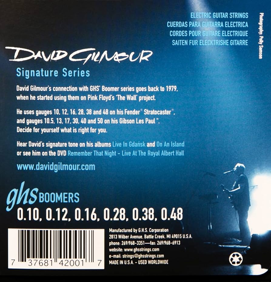 GHS GB-DGF Boomers David Gilmour Signature Electric Guitar Strings 10-48 (4-Pack)