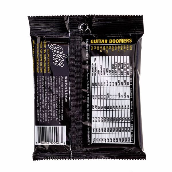 GHS Boomers GBL Electric Guitar Strings, 10-46 (3-Pack Bundle)