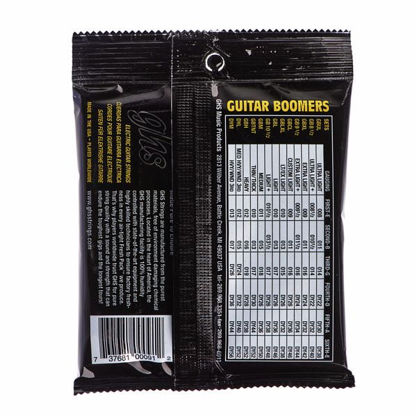 GHS Boomers GBXL Electric Guitar Strings, 9-42 (3-Pack Bundle)