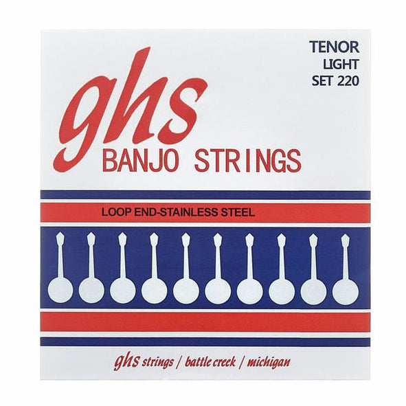 GHS Tenor Banjo Strings Stainless Steel Light 010 1/2-028 model 220