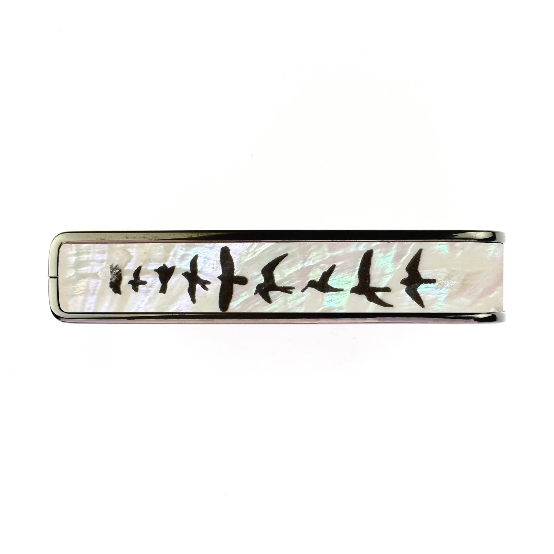 Thalia Guitar Capo Deluxe Birds on Pearl Black Chrome