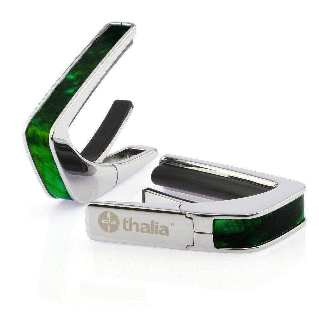 Thalia Guitar Capo Green Angel Wing Chrome